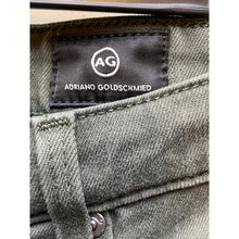 Load image into Gallery viewer, AG Adriano Goldschmied Jeans Womens 26R The Legging Ankle Olive Green Frayed Hem