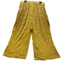 Load image into Gallery viewer, Anthropologie Lilka Pants Golden Wide Leg Boho Festival Cropped Flair Harem