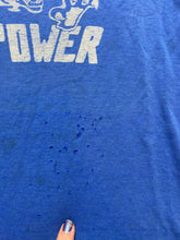 Load image into Gallery viewer, VTG Cougar Shirt Adult Large Blue Paw Power Single Stitch USA Made 80s 90s Mens