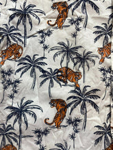 Load image into Gallery viewer, Goodfellow & Co Shirt Adult Large White TIGERS Palm Tree AOP Hawaiian Slim Mens
