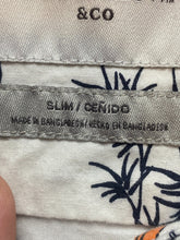 Load image into Gallery viewer, Goodfellow & Co Shirt Adult Large White TIGERS Palm Tree AOP Hawaiian Slim Mens