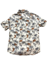 Load image into Gallery viewer, Goodfellow & Co Shirt Adult Large White TIGERS Palm Tree AOP Hawaiian Slim Mens