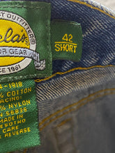 Load image into Gallery viewer, Cabelas Jeans Adult 42x29 Short Blue Khaki Denim Nylon Hunting Outdoor Mens
