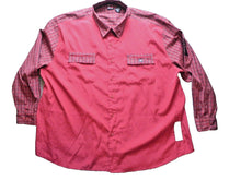 Load image into Gallery viewer, Bugle Boy Jean Adult 3X Button Up Long Sleeve Zip Pocket Viscose Woven Mens