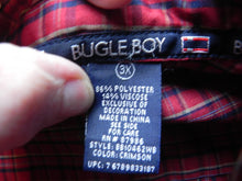 Load image into Gallery viewer, Bugle Boy Jean Adult 3X Button Up Long Sleeve Zip Pocket Viscose Woven Mens