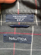 Load image into Gallery viewer, Nautica Shirt Adult 2XLT XXL Tall Button Up Long Sleeve Windowpane Plaid Mens