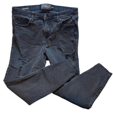 Load image into Gallery viewer, Torrid Jeans Womens 18T Black Sky High Skinny Ripped Distressed Grunge Gothcore