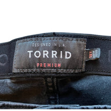 Load image into Gallery viewer, Torrid Jeans Womens 18T Black Sky High Skinny Ripped Distressed Grunge Gothcore