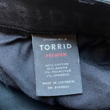 Load image into Gallery viewer, Torrid Jeans Womens 18T Black Sky High Skinny Ripped Distressed Grunge Gothcore