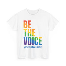 Load image into Gallery viewer, Be The Voice #StopSuicide Pride T-Shirt - Size S - 5XL