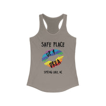 Load image into Gallery viewer, Safe Place Up4Drea Pride Racerback Tank Top, Pride Month Shirts, Pride Tee, Lesbian Shirt, Gay Shirt, North Carolina Tank Top
