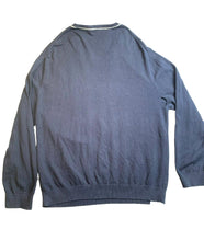 Load image into Gallery viewer, Nautica Sweater Adult 2XL XXL Navy Blue V-Neck Knitted Pullover Outerwear Mens