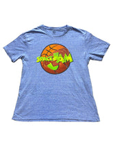 Load image into Gallery viewer, Space Jam Shirt Adult Large Heather Blue Michael Jordan Basketball Logo Mens