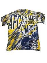 Load image into Gallery viewer, VTG San Diego Chargers Shirt Adult Large AOP NFL Football Super Bowl XXIX 1994