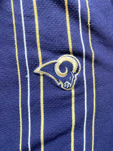 Load image into Gallery viewer, VTG St Louis Rams Shirt Adult Medium Navy Blue Reebok LA Button Up NFL Football