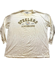 Load image into Gallery viewer, VTG Pittsburgh Steelers Shirt Adult 2XL XXL Dingy White NFL Football AFC 90s Men