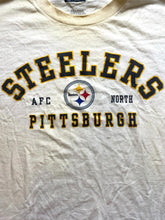 Load image into Gallery viewer, VTG Pittsburgh Steelers Shirt Adult 2XL XXL Dingy White NFL Football AFC 90s Men