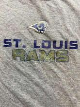 Load image into Gallery viewer, VTG St Louis Rams Shirt Youth Extra Large Gray Navy Reebok Sportswear NFL Boys