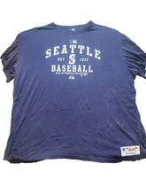 Load image into Gallery viewer, Seattle Mariners Shirt Adult 4XT Navy Blue Majestic MLB Baseball Athletic Mens