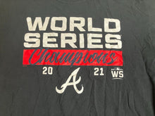 Load image into Gallery viewer, Atlanta Braves Shirt Adult Large Black World Series Champions MLB Baseball Mens