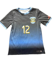 Load image into Gallery viewer, SF United FC Jersey Youth Medium Gray Navy Argentina USA Flag Soccer Club Boys