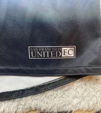 Load image into Gallery viewer, SF United FC Jersey Youth Medium Gray Navy Argentina USA Flag Soccer Club Boys