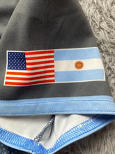 Load image into Gallery viewer, SF United FC Jersey Youth Medium Gray Navy Argentina USA Flag Soccer Club Boys