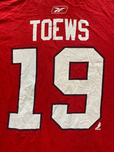 Load image into Gallery viewer, Chicago Blackhawks Shirt Adult Medium Reebok Jonathan Toews #19 NHL Hockey Mens