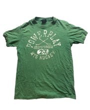 Load image into Gallery viewer, Abercrombie Shirt Youth Large Green Powerplay NYC Hockey #27 Sportswear Boys