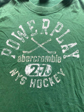 Load image into Gallery viewer, Abercrombie Shirt Youth Large Green Powerplay NYC Hockey #27 Sportswear Boys