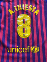 Load image into Gallery viewer, FC Barcelona Home Jersey Youth Large Andres Iniesta #8 Soccer Football Nike Boys