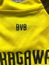 Load image into Gallery viewer, Evonik Dortmund BVB Jersey Youth Large Black Gold Soccer Home Kagawa #23 Boys