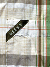 Load image into Gallery viewer, Ecko Unltd Shirt Adult 2X Green Tan Plaid Button Up Y2K Rhino Brand Casual Mens