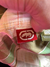 Load image into Gallery viewer, Ecko Unltd Shirt Adult 2X Green Tan Plaid Button Up Y2K Rhino Brand Casual Mens