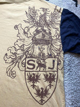 Load image into Gallery viewer, Sean John Shirt Adult 2XL XXL Khaki Navy Eagle Iron Shield AFFLICTION STYLE Mens