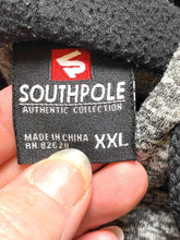 Load image into Gallery viewer, SouthPole Sweatshirt Adult 2XL XXL Gray Black Leather Patch Hoodie Sweater Mens