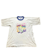 Load image into Gallery viewer, VTG Beach Shirt Adult Extra Large White Single Stitch Sailing Boat Lazy 90s Mens