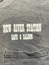 Load image into Gallery viewer, VTG New River Station Cafe & Saloon Shirt Adult Medium Black Funny 90s Mens