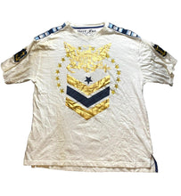 Load image into Gallery viewer, Bare Fox Shirt Adult Extra Large Dingy White Anchor Patch Military USA Y2K Mens