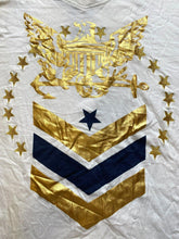 Load image into Gallery viewer, Bare Fox Shirt Adult Extra Large Dingy White Anchor Patch Military USA Y2K Mens