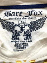 Load image into Gallery viewer, Bare Fox Shirt Adult Extra Large Dingy White Anchor Patch Military USA Y2K Mens