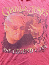 Load image into Gallery viewer, George Jones Shirt Adult Medium Maroon Fade The Legend Lives Concert Tour Y2K