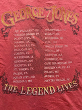 Load image into Gallery viewer, George Jones Shirt Adult Medium Maroon Fade The Legend Lives Concert Tour Y2K