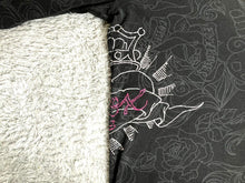 Load image into Gallery viewer, FOX Racing Sweater Womens Small Black Button Front Cardigan Oversized Grunge