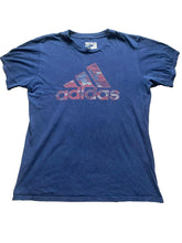Load image into Gallery viewer, Adidas Shirt Adult Medium Camo Spell Out Logo Go To Crew Neck Short Sleeve Mens