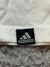 Load image into Gallery viewer, Adidas Shirt Youth Medium White Three Stripes Big Center Logo Athletic Boys