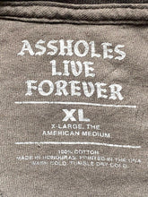 Load image into Gallery viewer, Assh*les Live Forever Shirt Adult Extra Large Skull Bones Y2K Skater Gray Mens