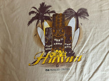 Load image into Gallery viewer, Princess Cruises Shirt Adult Small Cream Tiki Hawaii Aloha Surfboard Surfer Mens