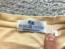 Load image into Gallery viewer, Princess Cruises Shirt Adult Small Cream Tiki Hawaii Aloha Surfboard Surfer Mens