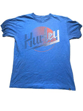 Load image into Gallery viewer, Hurley Shirt Adult Large Blue Lightning Ombre Logo Classic Streetwear Mens